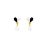 Pendientes Pequeños y Exquisitos de Perlas Negras y Blancas con Forma de Corazón para Mujer 2025 Nuevo Estilo Caliente Lujo Accesible de Alta Gama Pendientes Franceses