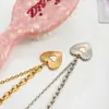 Calle Tranquila Estilo Moderno Oro de 18 Quilates Acero Inoxidable Bloques de Color Collar con Colgante de Corazón Acanalado Accesorios Joyería Transfronteriza para Mujer