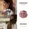 Grampo de Cabelo Floral Geométrico de Tecido Igual ao da Zhao Lusi, Presilha de Tubarão de Alta Qualidade e Requintada, Acessórios de Cabelo Modernos e Versáteis para Mulheres