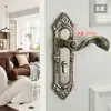 Cerradura de Puerta de Dormitorio Estilo Europeo para Uso Doméstico, Puerta de Madera Interior Universal, Manija de Puerta de Aleación de Aluminio, Cerradura de Puerta Mecánica, Silenciosa