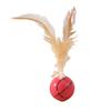 Pelota saltarina de goma de plumas juguete creativo para gatos gatitos interactivo alivio lanzamiento pelota deportiva divertido palo para gatos juguete esférico