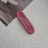 Horquilla simple de color sólido esmerilado para mujer, flequillo de red rojo que combina con todo, clip lateral en la parte posterior, horquilla para cabello roto, tocado con clip BB