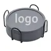 Posavasos de Silicona de Grado Alimenticio, Manteles Individuales Redondos de Silicona, Tapetes Antideslizantes para Mesa, Posavasos Resistentes al Calor, Logo Personalizado