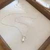 Colar de Corrente para Clavícula Irregular com Laço Coração e Franja Estilo Retro Outono e Inverno Design de Nicho Colar Versátil Estilo Cool