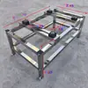 Soporte de Piso para Unidad Exterior de Aire Acondicionado de Acero Inoxidable 304, Estante Apilable de una/dos Capas, Base Elevada para Aire Acondicionado con Disipación de Calor, Soporte Elevado Amortiguador