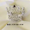 Enfeites de Bolo Coroa de Folhas Dourada Decoração de Confeitaria Flor de Pena de Cristal Plug-in Acrílico