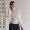Cardigã de proteção solar estilo minimalista para mulheres, novo casaco fino de verão, top, saída de praia, camisa para ar condicionado, blusa de alça externa 18165