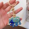 Novo mascote do Sudeste Asiático Elefante de diamante chaveiro de carro pingente de animal acessórios de bolsa presente atacado