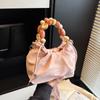 Bolsa de Dumpling de Verano para Mujer 2025 Nueva de Moda Versátil Moda Bolso de Mano con Cuentas Bolso Cruzado Casual Estilo Occidental
