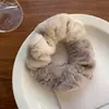 Goma de Pelo de Felpa para Mujer, Goma Elástica de Dibujos Animados de Alta Elasticidad, Lindo Accesorio Versátil para el Cabello de Otoño e Invierno, Banda Elástica para Moño y Cola de Caballo