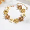 Pulsera tejida de rafia de girasol transfronteriza, diseño de moda de nicho de Instagram, accesorio de mano simple y versátil