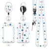 Cordão com Clipe Retrátil para Porta-Crachá de Identificação para Trabalho com UV, Crachá de Funcionário, Etiqueta de Nome, Porta-Cartão de Ônibus, Porta-Crachá de Fábrica