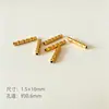 Tubo Recto Chapado en Oro de Plata S925 con Brillo Facetado, Tubo Flor, Tubo Redondo, Tubo Espaciador para Joyería DIY de Posicionamiento, Accesorios Chapados en Oro