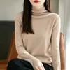 Transfronterizo Otoño Invierno 2026 Nuevo Suéter de Punto Grueso con Borde Enrollado de Cuello Alto de Manga Larga para Mujer Ropa de Punto de Capa Base para Mujer Transfronterizo