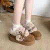 Zapatos Birkenstock de diseño vanguardista con suela gruesa y forro de pelo para mujer, nuevos lanzamientos Otoño/Invierno 2026, para uso exterior, versátiles, cálidos, cómodos, zapatos grandes de algodón