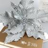 Flores de Navidad, adornos navideños, lentejuelas, flores de Navidad, regalos de Navidad, colgantes, enchufes, fabricantes al por mayor, flores de Navidad