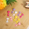 Venda Quente Transfronteiriça Garfo de Frutas Coelho Desenho Animado Infantil Garfo de Frutas Plástico DIY Garfo de Frutas Criativo Utensílios de Cozinha