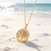 Explosiones Europeas y Americanas Árbol de la Vida Minimwind Collar para Mujer Acero de Titanio No se Cae Cadena para Clavícula Todo-partido Joyería de Alta Calidad