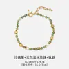 Pulsera de Cuerda Trenzada Natural con Granate y Perla, Estilo Boutique de Nicho, Textura Vintage, Diseño Original
