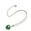 Celebridades de Internet venden en vivo joyas de ágata del amor, jade, calcedonia verde natural, colgante ligero de lujo, collar de alta gama en forma de corazón para mujeres.