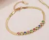 Tienda de comestibles Chaifu/X542 INS collar pulsera de acero de titanio con diseño de cadena de hueso de serpiente de circón de color temperamento para mujer