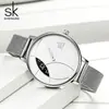 SHENGKE SHENGKE SK0091 Reloj de mujer con correa de malla creativa de moda de otoño Reloj sencillo para mujer