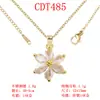 Colgante de Hada de las Flores y Mariposa de Cobre Puro que Conserva el Color, Collar Moderno y Sencillo para Ropa de Mujer