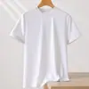 Nueva Camiseta de Seda Modal 2026 para Hombre, Cuello Redondo Pulóver Manga Corta, Versátil de Color Sólido, Camiseta Básica Amigable con la Piel de Sensación Helada