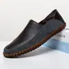 Zapatos Casuales Transpirables Nuevos Primavera/Otoño 2026 con Suela de Goma, Mocasines Slip-on para Conducir, Suela Suave, Cuero Genuino, Hechos a Mano para Hombre