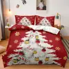 Juego de Cama Navideño de Tres Piezas Temu Muñeco de Nieve Navideño Reno Decoración del Hogar Juego de Cama de Tres Piezas Se Puede Enviar Jit
