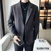 Traje de lana para hombre, nuevo estilo otoño e invierno, de alta gama, chaqueta blazer madura y casual