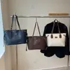 Bolsa de Tote Popular Transfronteriza Pu Gran Capacidad Bolso de Hombro para Mujer Estilo Retro Europeo y Americano Bolso de Mano de Moda Texturizado