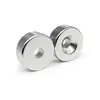 Venta Directa de Fábrica Imán Fuerte Magnético Neodimio Hierro Boro 21-40mm Agujero Redondo Placa Magnética Fuerte Hoja Magnética Fuerte Imán