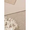 Alfombra Fuxing de Bucle Alto y Bajo, Color Sólido Minimalista, Sala de Estar y Dormitorio, Estilo Moderno Nórdico Crema, Alfombra de Lana para Sala de Estar