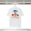 Camiseta de comercio exterior fuente nicho verano nuevo estampado logo Casablanca camiseta de manga corta mujer 100% algodón puro