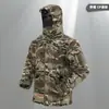 Jaqueta de Lã Camuflada Tática para Outono e Inverno para Homens, Esportes ao Ar Livre, Lã Tática, Forro Quente Espessado