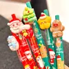 Caneta gel de pressão de Natal caneta de modelagem de resina 0.5 novos presentes de Natal presentes para estudantes material de papelaria material escolar