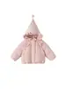 Roupa infantil Bangxuan, agasalho infantil, chapéu pontudo, casaco de inverno quente para bebês, agasalho liso triplo para bebês, jaqueta de plumas para meninas