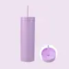 Taza de Plástico de Verano de Venta Caliente Transfronteriza para Niñas con Alto Atractivo Estético, Forma Recta con Popote, Botella de Agua Deportiva Portátil, Suministro Directo del Fabricante