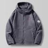 Estilo doméstico! Jaqueta casual de moda com capuz e cardigã, polar espessado, para homens e mulheres, outono e inverno de 2023