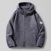 Versão atualizada! Pedidos de comércio exterior da Noruega! Jaqueta de Fleece Masculina com Capuz Espessa Forrada com Fleece para Outono e Inverno Tendência