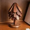 Alfombrilla Aislante para Árbol de Navidad de Gama Alta, Decoración de Mesa, Posavasos y Base para Tazón Plegable de Madera Maciza Creativa Anti-quemaduras