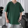 Verão camiseta de manga curta masculina ins moda estilo de Hong Kong meia manga top roupas para homens e mulheres estudantes casal solto meia manga top