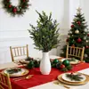 Nuevas Ramas de Pino de Norfolk Transfronterizas Pino de Navidad y Ramas de Ciprés Vegetación Artificial Navideña Decoración para Plantas en Maceta para el Hogar DIY