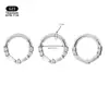 Anillo para la Nariz de Acero de Titanio Médico de Venta Caliente Transfronteriza, Pendientes de Zirconia Incrustada, Clavo para Hueso de la Oreja, Venta Directa de Fábrica