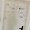Cortina de Puerta de Corazón de Niña Caiyun Sanou Kulomi Perro Yugui Decoraciones de Puerta para Habitación Infantil Dormitorio Cortina Divisoria Cortina Colgante
