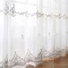 Cortina de estilo europeo de hilo blanco fresco pequeño, cortina de semisombra, cortina de partición de hilo bordado, cortina de pantalla de ventana bordada, producto terminado
