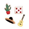 Joias Europeias e Americanas Desenho Animado Moda Novo Cacto em Vaso Guitarra Planeta Broche Chapéu Corsage Alfinete de Colarinho Atacado