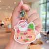 Chaveiro Periférico de Desenho Animado Série Papai Noel Acrílico Decoração de Bolsa de Casal Celular Chaveiro Pequeno Pingente