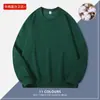 Moletom de algodão pesado com gola redonda, 320g, nova coleção primavera/outono, casual, moderno, modelagem solta, versátil, cor sólida, estilo masculino